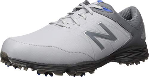 New Balance mens Striker Waterproof Spiked Comfort Golf Shoe, Black/Red,