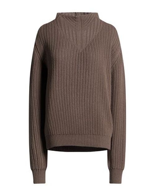Woman Turtleneck Grey Size L Virgin Wool