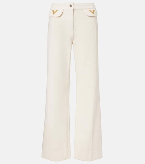 VGold low-rise wide-leg jeans
