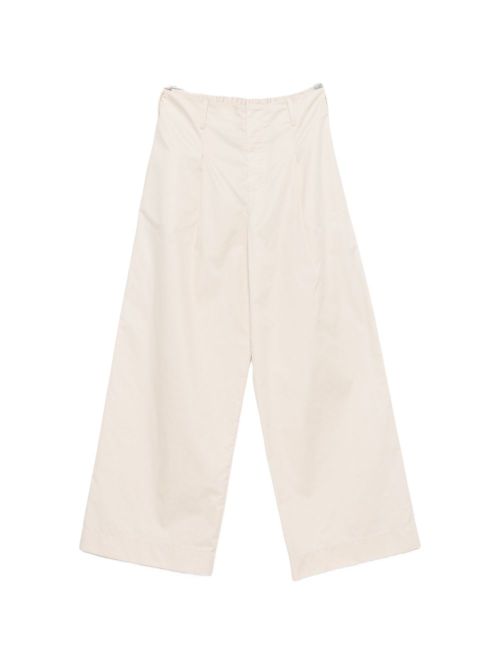 Cotton wide-leg trousers