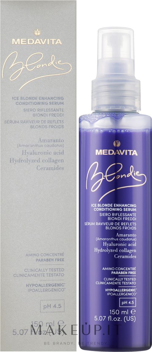 Siero riflessante per biondi freddi Medavita Blondie Ice Blonde Enhancing Conditioning Seru