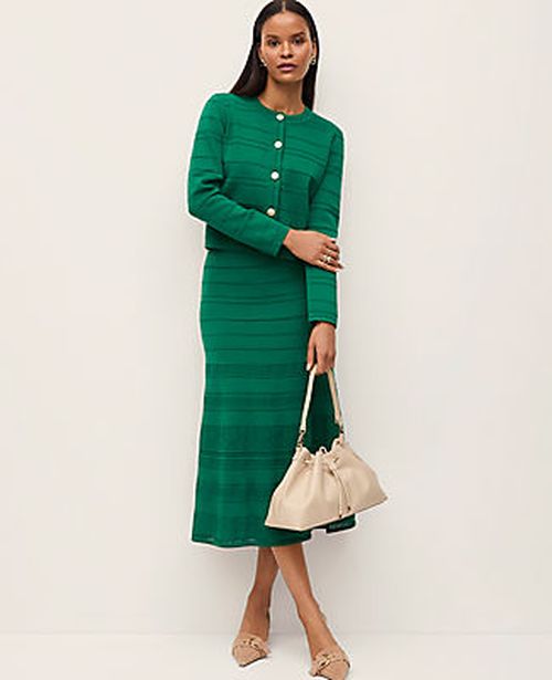Ann Taylor Pointelle Mixed Stitch Skirt