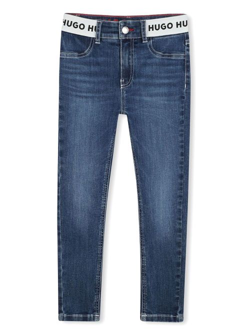 Logo-waistband jeans - Blue