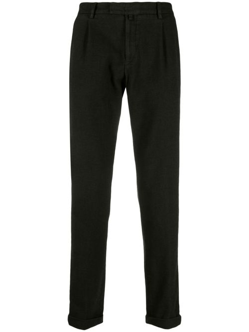 Mid-rise tapered trousers - Green