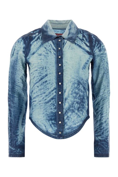 Lyocell Tie-Dye Shirt — Blue