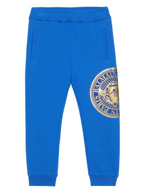 Logo-print cotton sweatpants - Blue