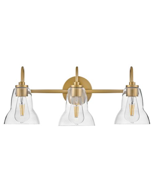 Lacquered Brass LED Vanity from the Vera Collection