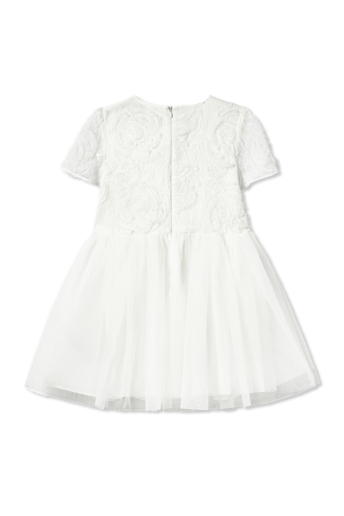 Dress With A Bow, Unisex, White