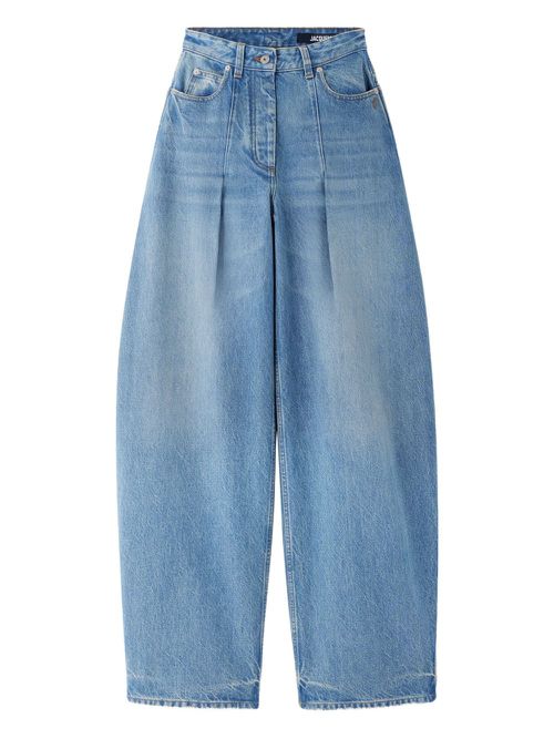 Le De-Nîmes Ovalo pleated jeans - Blue