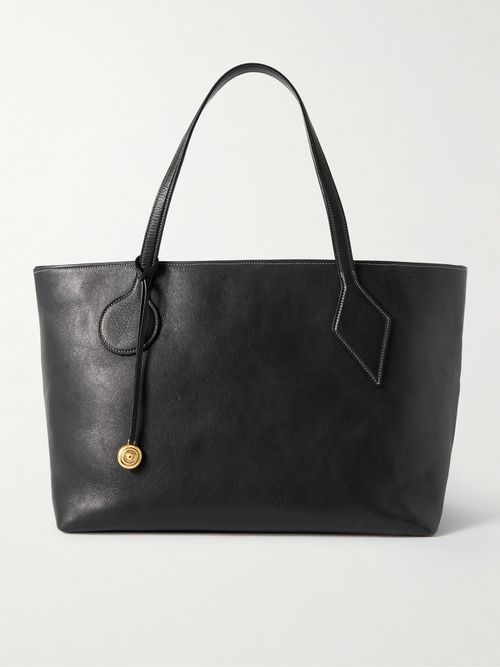 Sprout Large Leather Tote - Black
