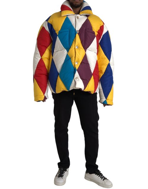 Multicolor Puffer Windbreaker Jacket — Multicolor
