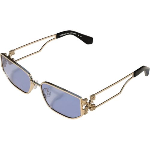 Off-White Unisex Off-White OW1027 ALLEN 7645 Sunglasses Metal Gold Blue Squared Norma