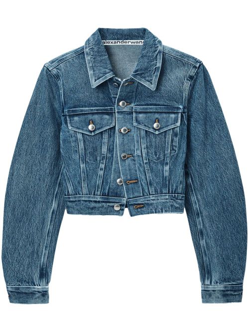 Bonded-seams denim jacket - Blue