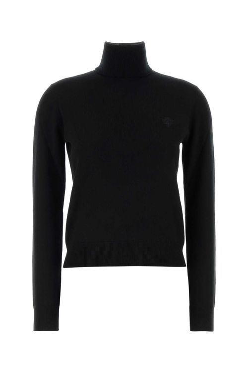 Wool Turtleneck Sweater — Black