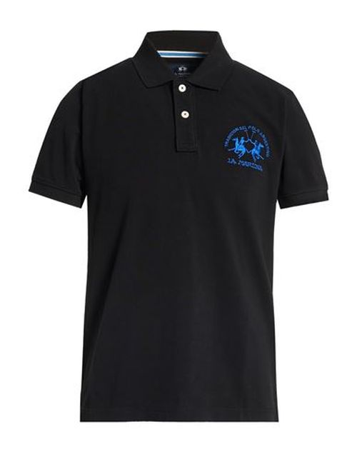 Man Polo shirt Black Size L Cotton