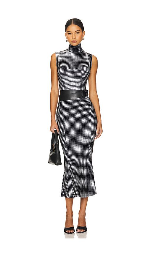 Norma Kamali KLEID in Black,White. Größe XL. Also in L, M, S