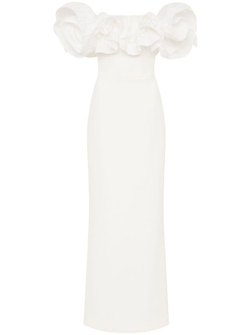 Tessa ruffled gown - White