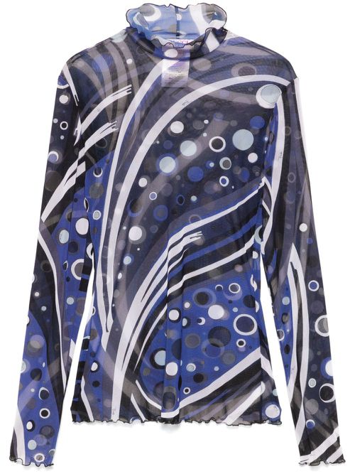 Graphic-print top - Blue