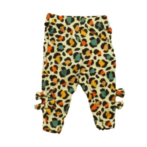 Girls Beige Leopard Leggings