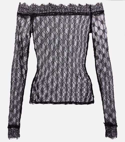 Marlene off-shoulder lace top