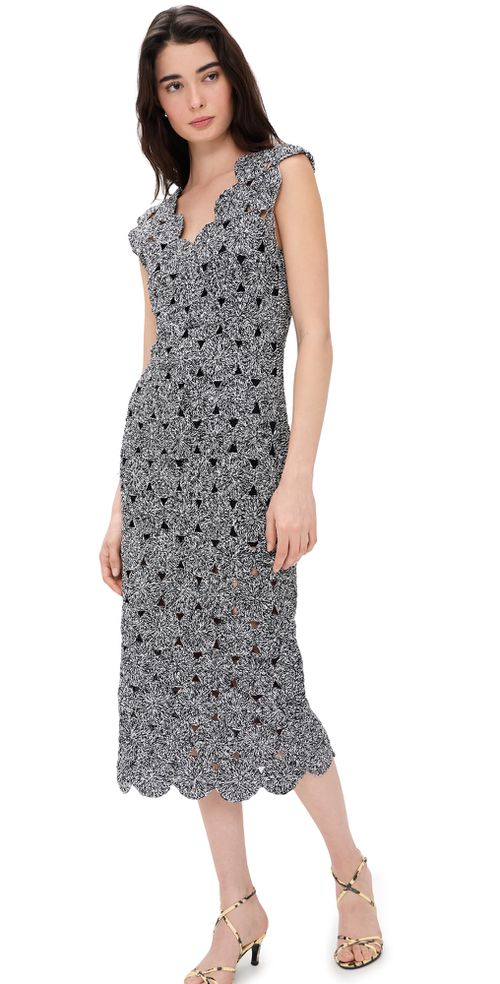 Muro Crochet Dress Black/White