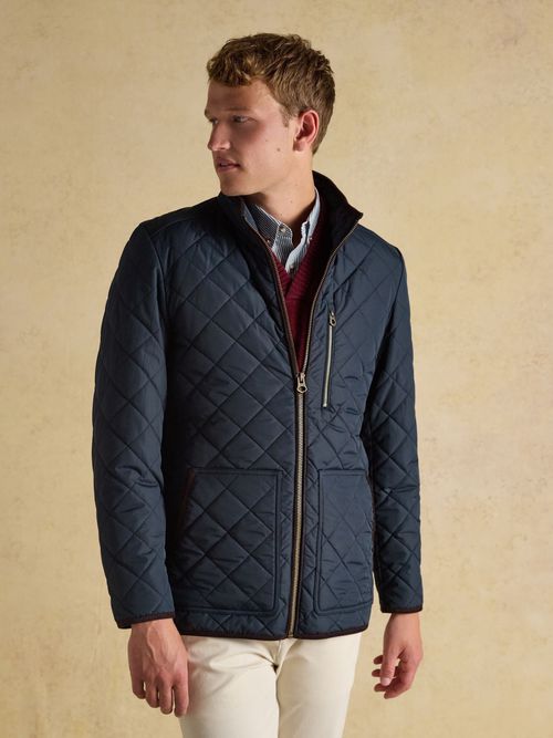 Maynard Navy Diamond Quilted Jacket