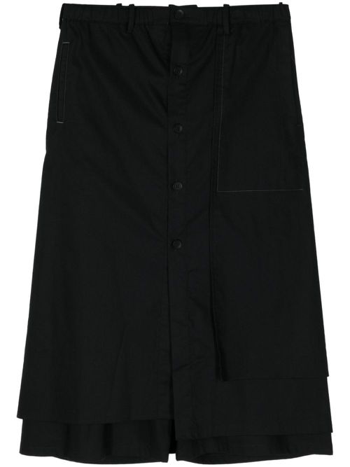 Wrap cropped trousers - Black