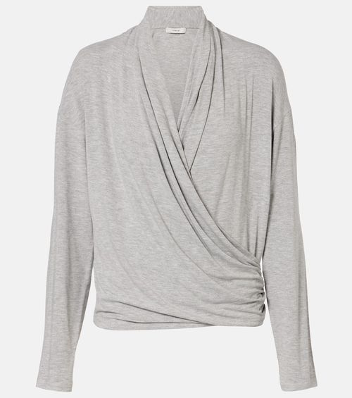 Draped jersey top