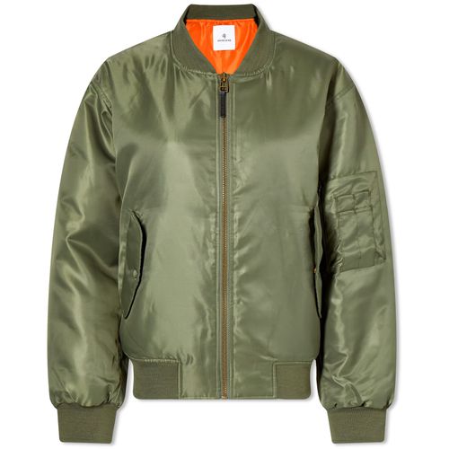 Women's Leon Bomber Jacket in Army Green, Size X-Small