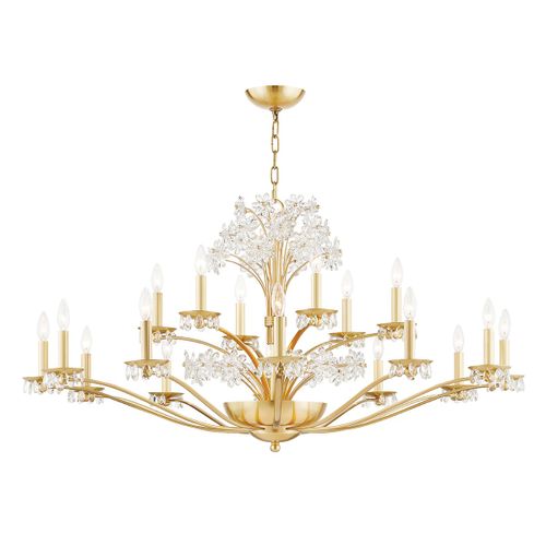 Aged Brass 20 Light Chandelier from the Beaumont Collection