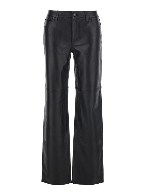Lamb Leather Trousers — Black