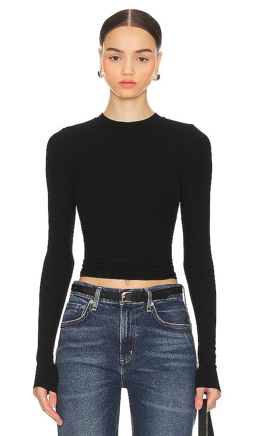 Lovers and Friends Hailey Long Sleeve Tee in Black. - M also in