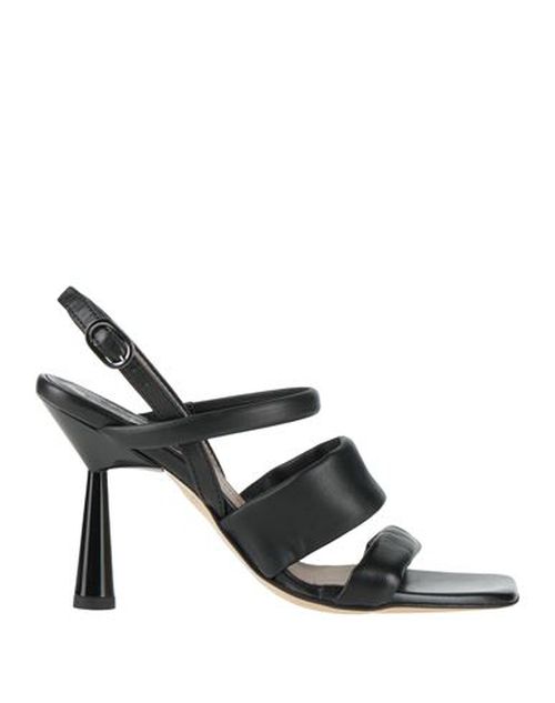 Woman Sandals Black Size 4 Leather
