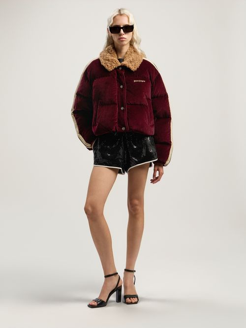 Classic Logo Sequin Shorts Woman  Black