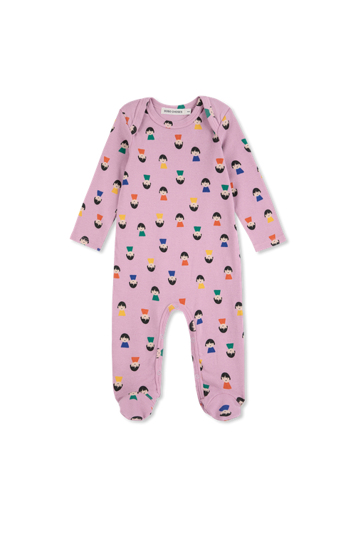 Set: Diaper, Bodysuit And Bib, Unisex, Purple