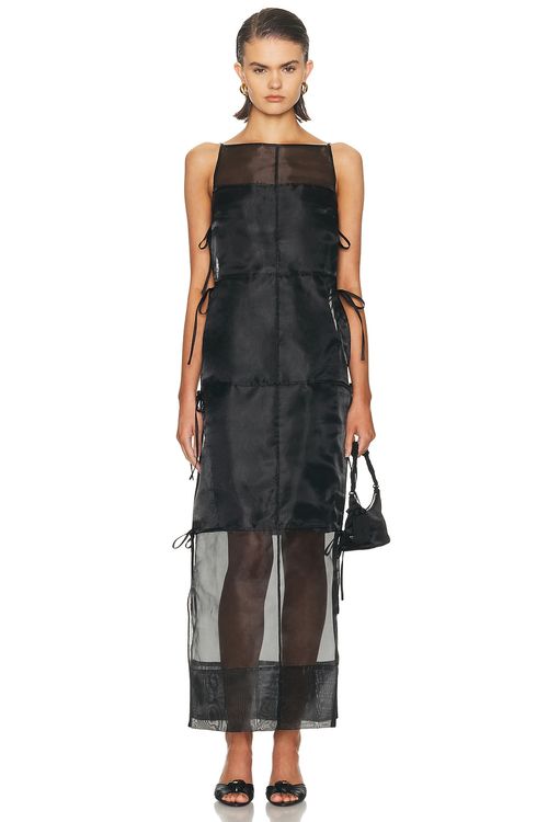 Staud Chandler Dress in Black - Black. L also in M