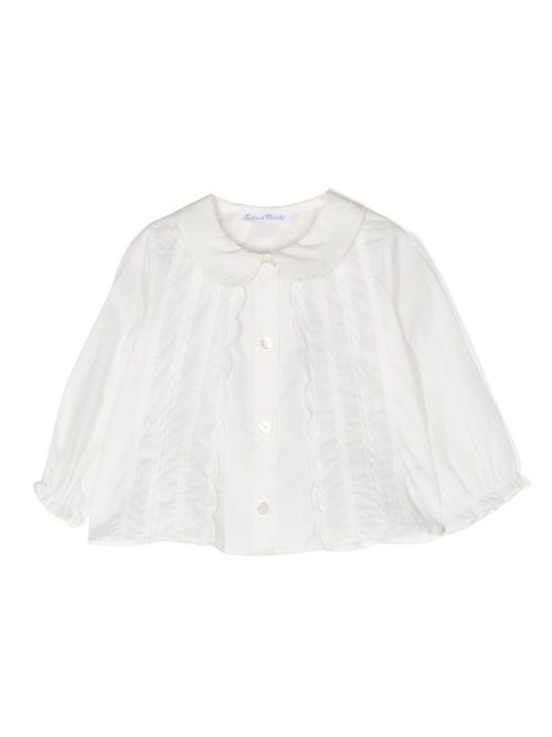 Peter pan-collar cotton shirt - White