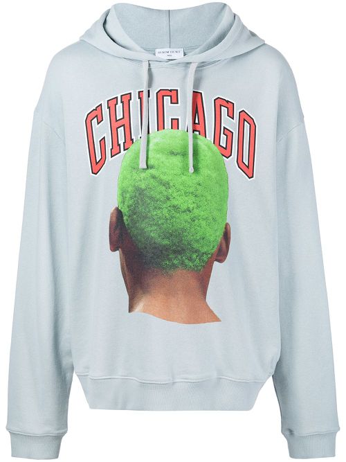 Chicago printed hoodie - Blue
