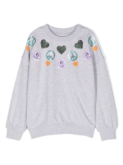 Maxi Nordic Sequin organic cotton sweatshirt - Grey