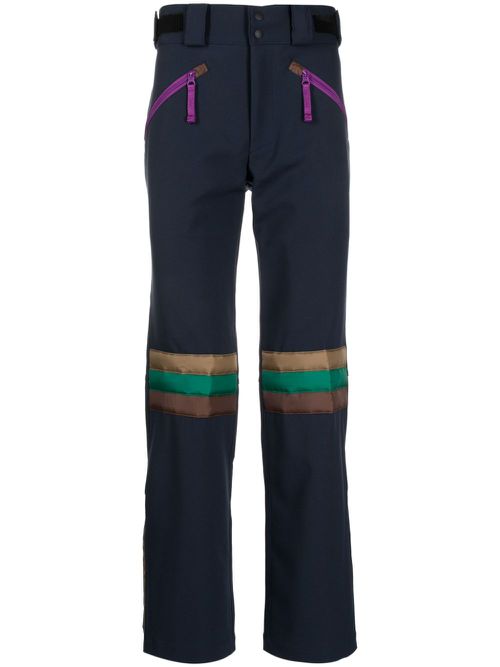 Panelled straight-leg trousers - Blue