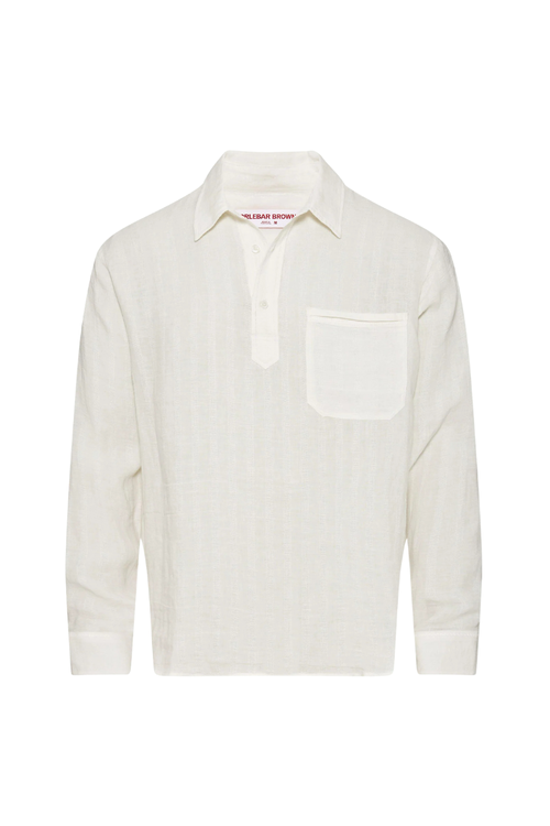 Linen Stripe Shirt — White