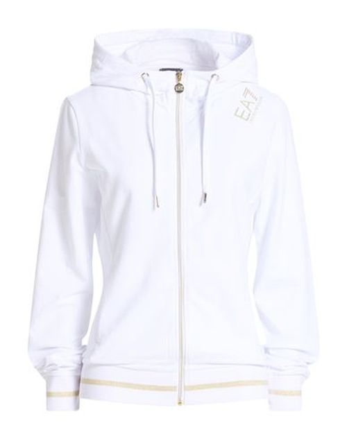 Woman Sweatshirt White Size S Cotton, Elastane