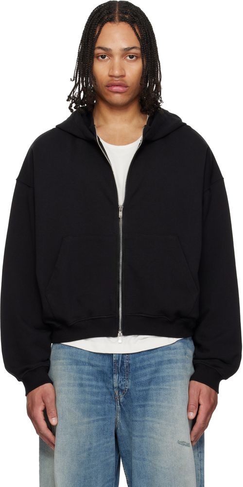Black RH Zip Up Hoodie