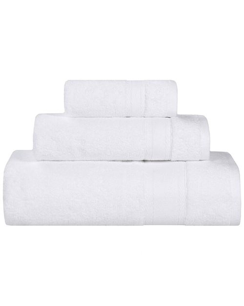 Belmont Zero Twist Cotton Medium Weight Soft Absorbent 3pc Towel Set