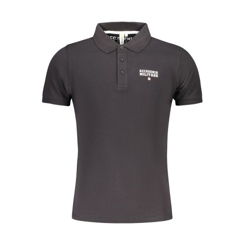 Accademia Militare Black Cotton Men Men's Polo