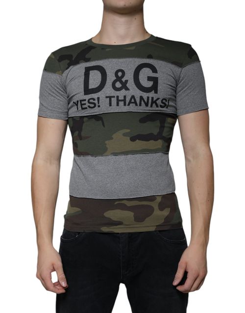 Camouflage Logo-Print Cotton T-Shirt — Multicolor