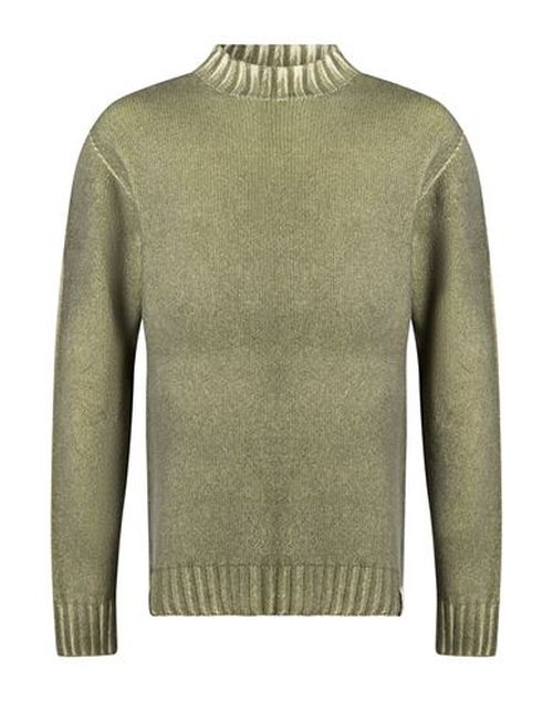 Man Sweater Military green Size L Wool