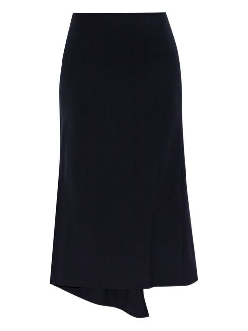 Asymmetric-hem midi skirt - Blue