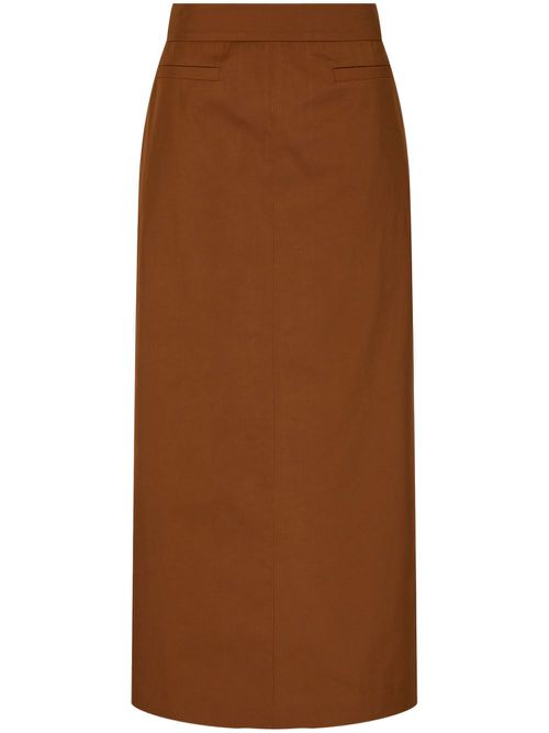 High-waisted skirt - Orange