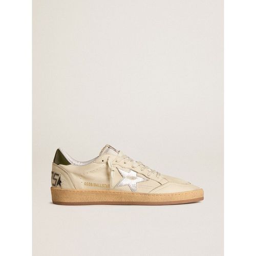 Golden Goose - Men's Ball Star With Silver Leather Star And Green Leather Heel Tab, Man